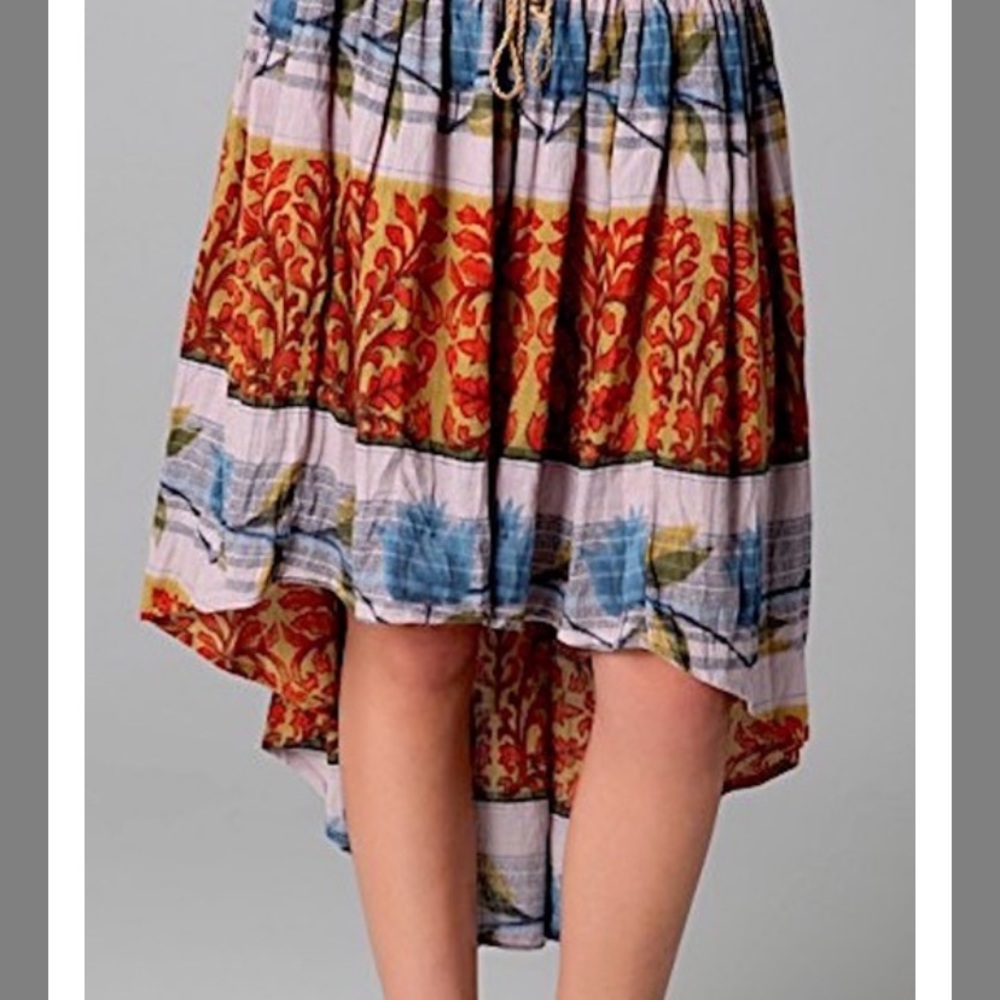 Free People high low boho skirt